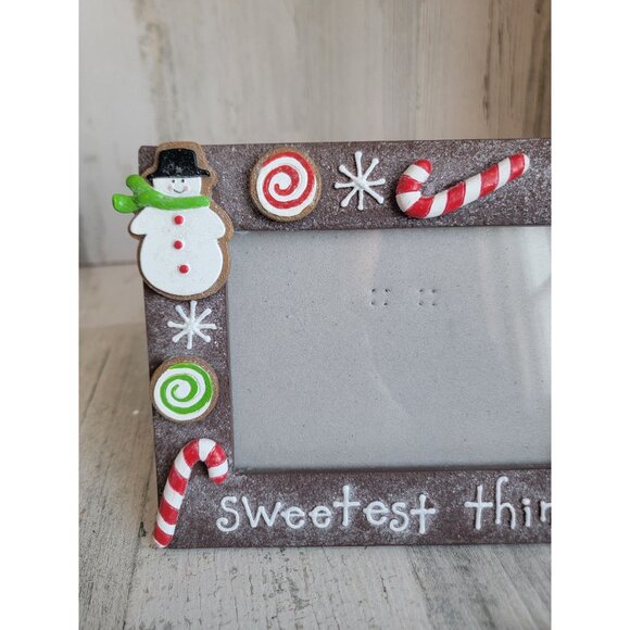 Gingerbread Sweetest thing 4x6 photo frame Xmas home decor - Picture 2 of 5